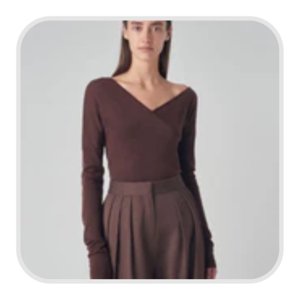 CO Ballet Top in Fine Merino Wool - Brown